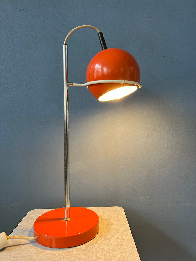 Red GEPO Eyeball Table Lamp | Space Age Desk Lamp