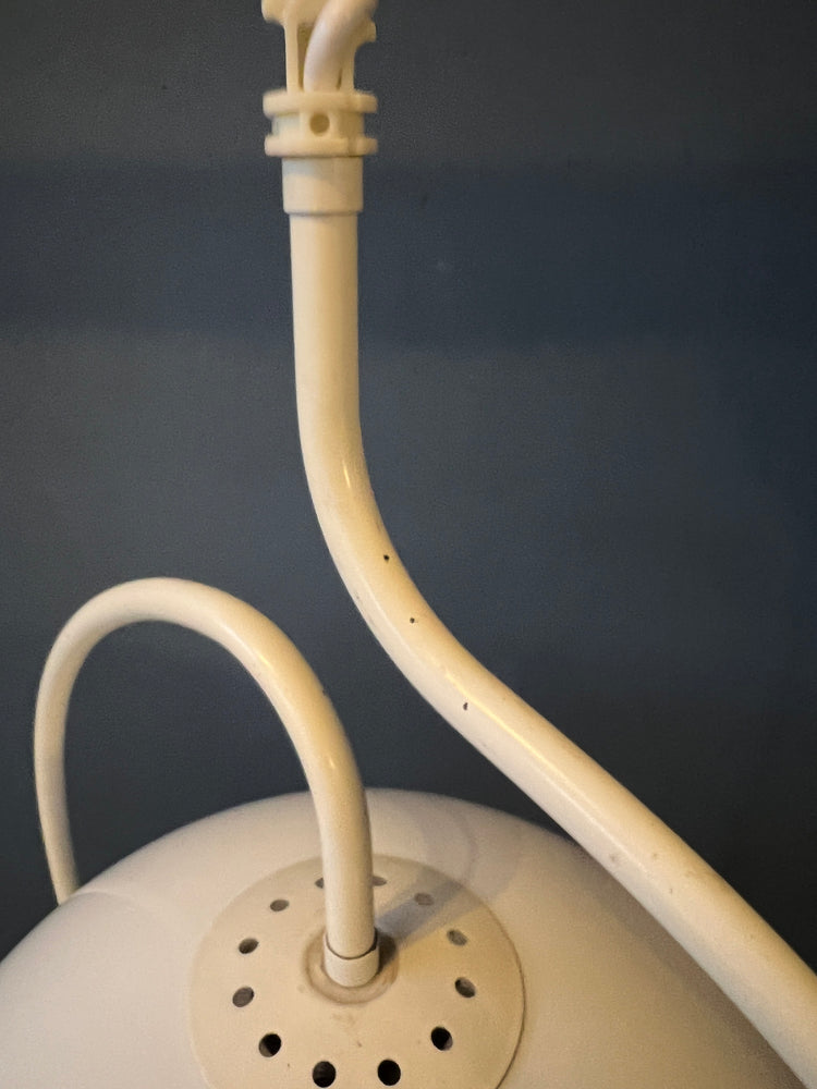 Dijkstra Space Age Hanging Lamp with White Frame and Mushroom Shade