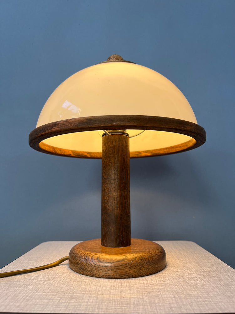 Small Steinhauer Wooden Mushroom Table Lamp
