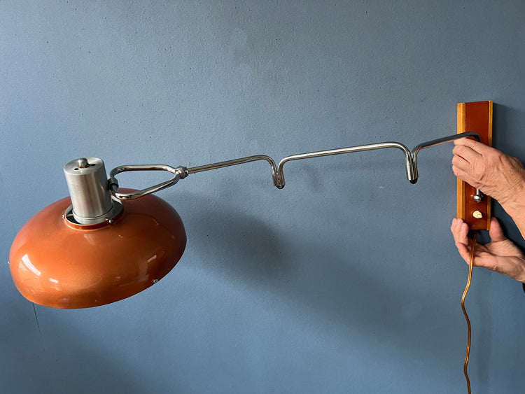 Vintage Lakro Swing-Arm Wall Lamp / Space Age Lamp / Mid Century Lamp