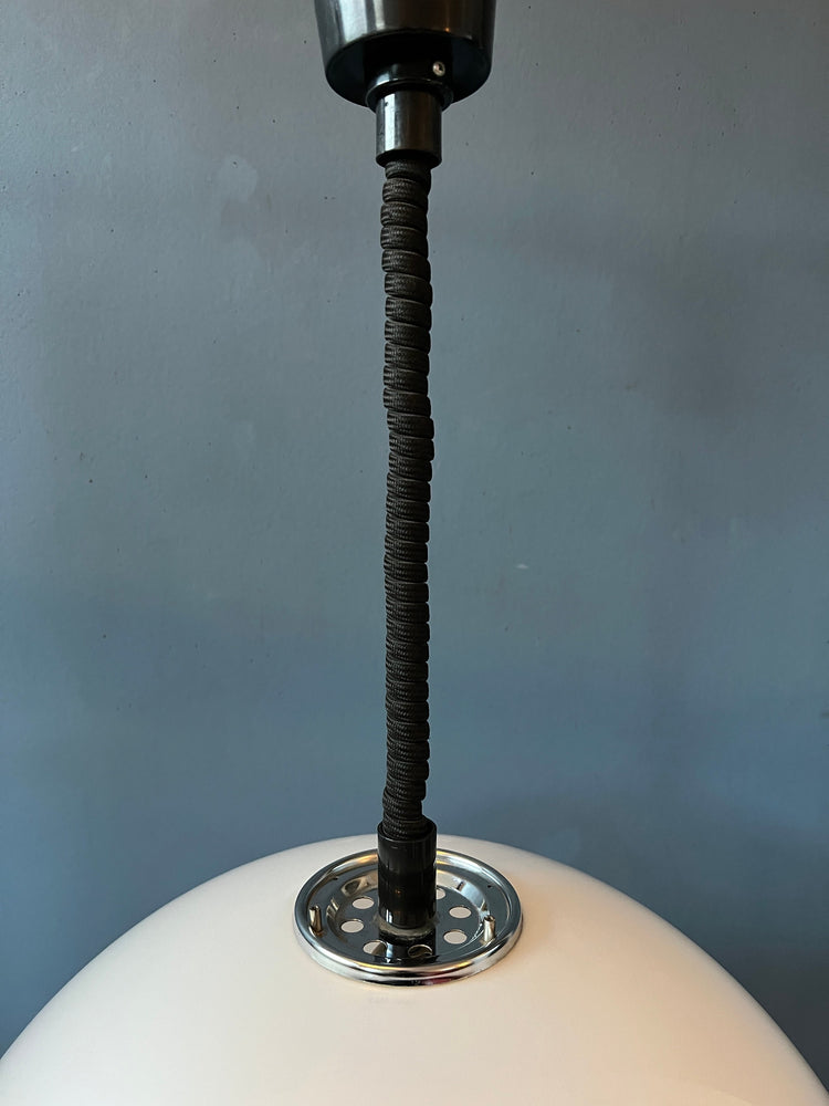 Vintage White Guzzini Jolly Pendant Light / Space Age Lamp / Mid Century Modern Lighting