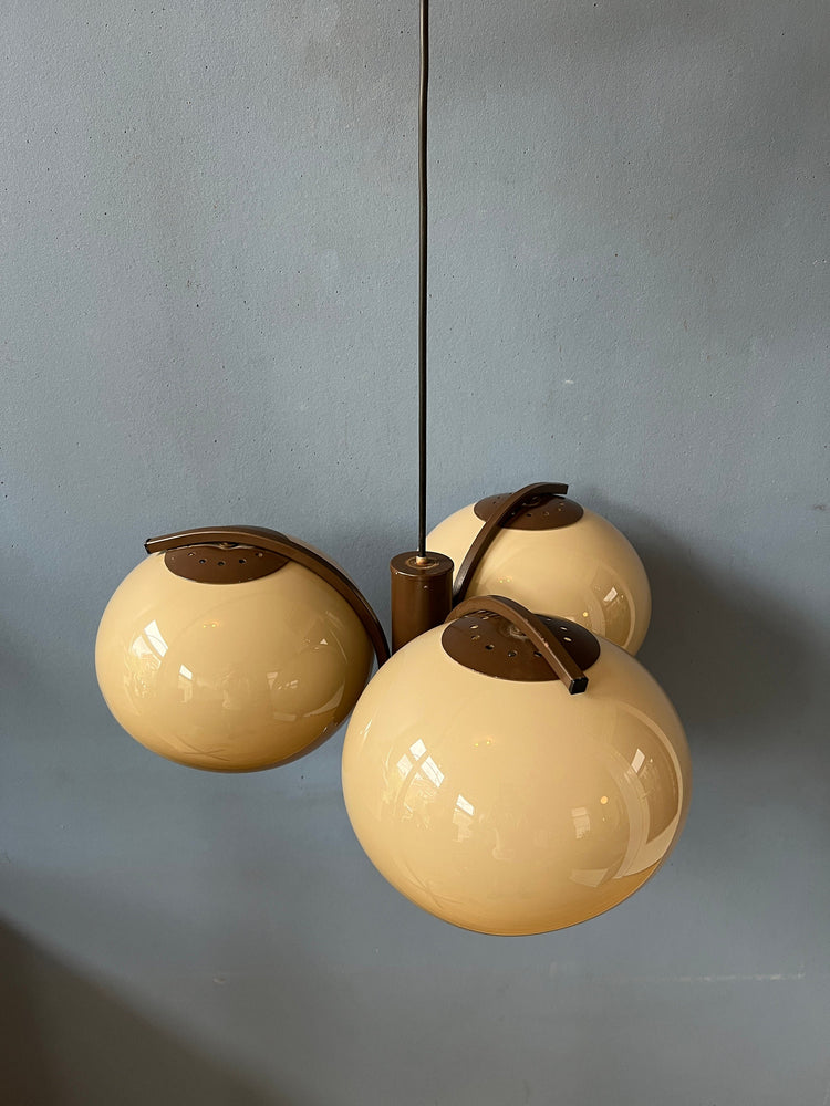 Herda Space Age Pendant Light / Vintage Acrylic Glass Chandelier | Mid Century Modern Lamp | Retro 70s Mushroom Lighting