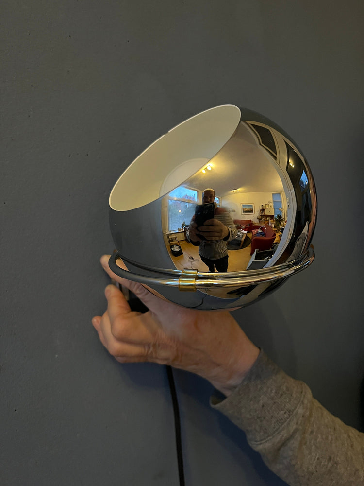 Mid Century Chrome GEPO Eyeball Wall Lamp