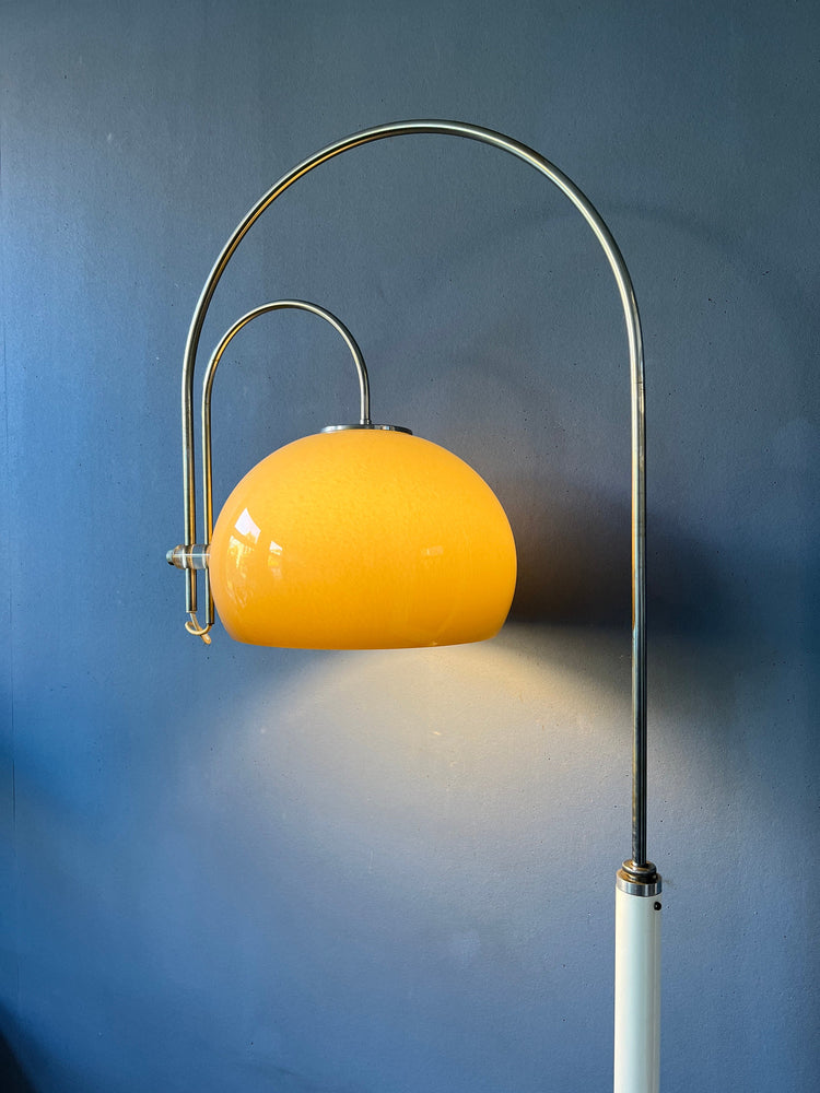 Mid Century Artiforte Double Arc Mushroom Floor Lamp | Vintage Space Age Light | 70s Dijkstra Style