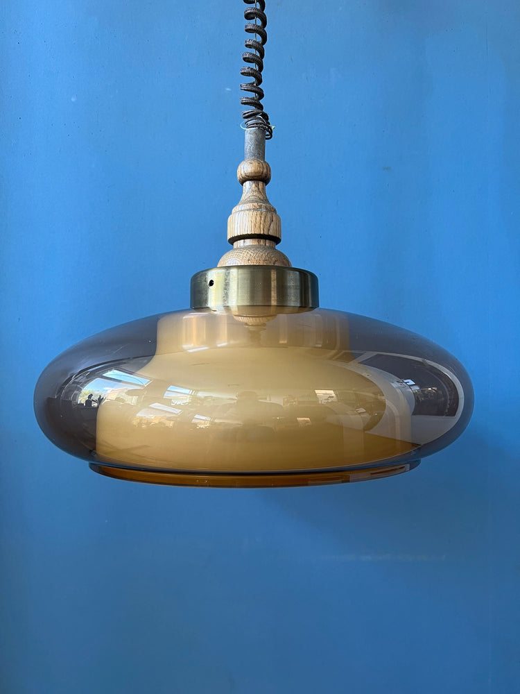 Mid Century Herda Space Age Pendant Light | Vintage Lamp | Retro 70s Ceiling Lighting