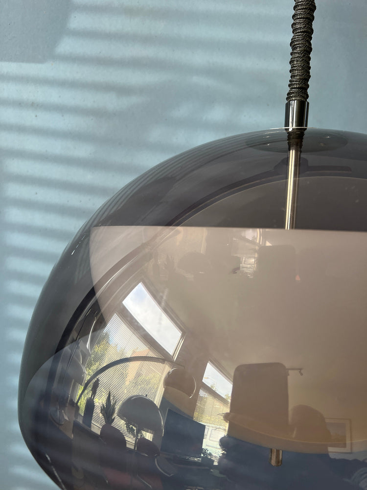 Mid Century Dijkstra Space Age Light Fixture / Purple Vintage Pendant Lamp