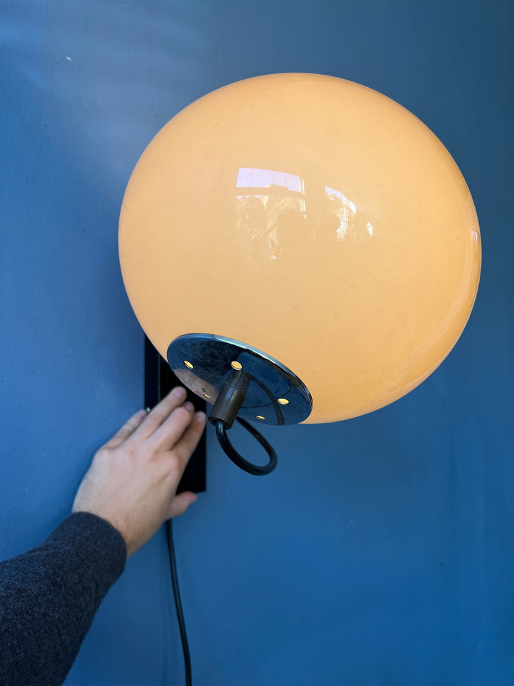 Vintage Koch and Lowy OMI Mushroom Wall Light | Space Age Sconce | Mid Century Modern 70s Lamp