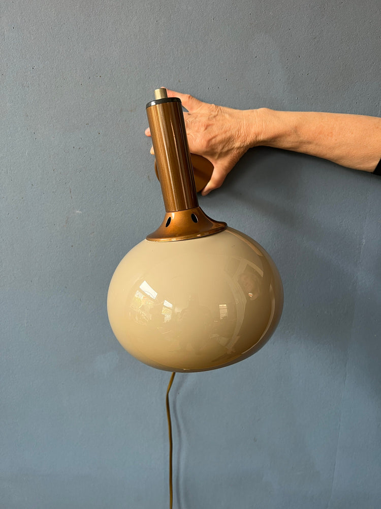Vintage Koch and Lowy OMI Mushroom Wall Light | Space Age Sconce | Mid Century Modern 70s Lamp