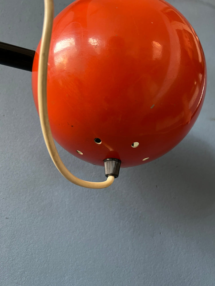 Orange Mid Century Herda Eyeball Wall Lamp