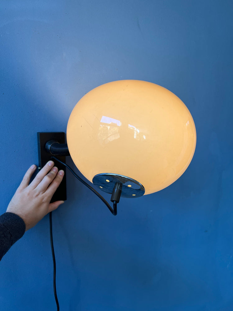 Vintage Koch and Lowy OMI Mushroom Wall Light | Space Age Sconce | Mid Century Modern 70s Lamp