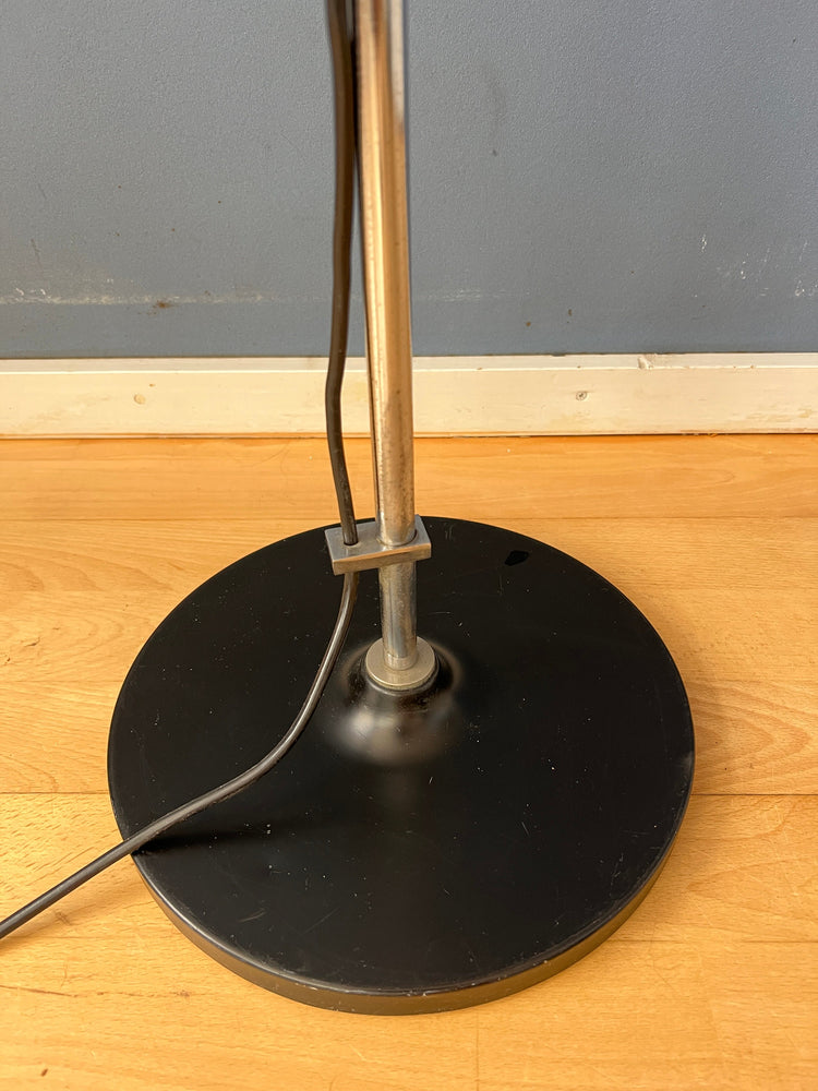 Willem Hagoort Space Age Floor Lamp / Mid Century Standing Light with Brown/Beige Acrylic Glass Shade