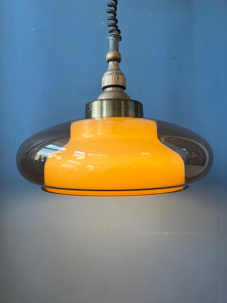 Mid Century Herda Space Age Pendant Light | Vintage Lamp | Retro 70s Ceiling Lighting