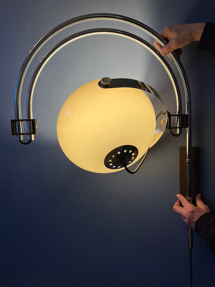 Mid Century Dijkstra Double Arc Mushroom Wall Lamp