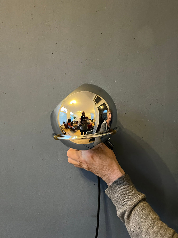 Mid Century Chrome GEPO Eyeball Wall Lamp