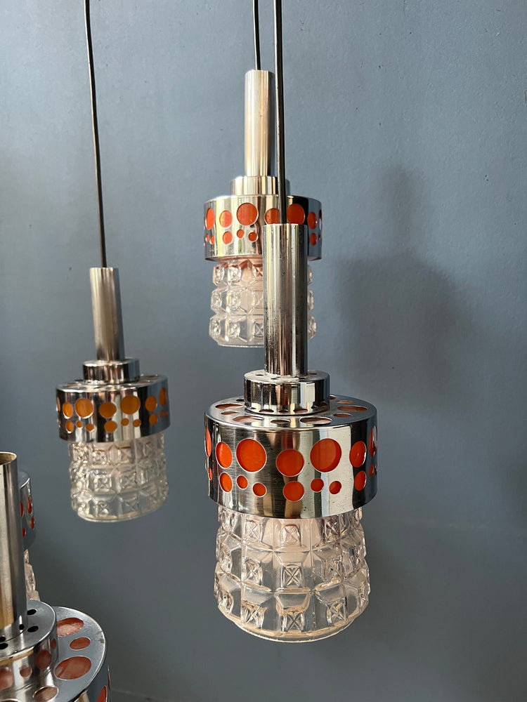 Vintage Massive Cascade Lamp | Space Age Chandelier | Mid Century Pendant Light
