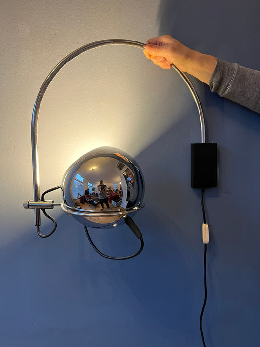 Vintage Space Age Arc Wall Lamp by GEPO