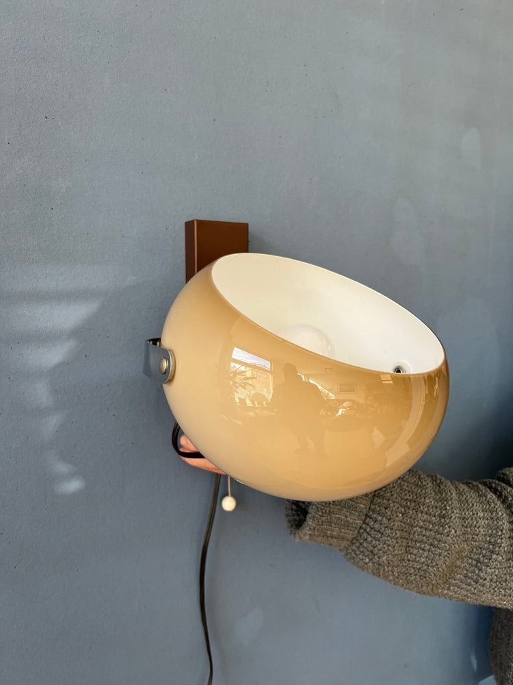 Beige Dijkstra Mushroom Wall Light / Space Age Wall Lamp