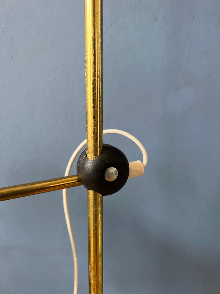 Mid Century Floor Lamp with Aluminium Spots / Space Age Standing Light