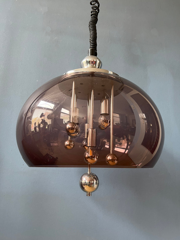 Vintage Herda Space Age Pendant Light / Mid Century Lamp / 70s / Guzzini Style