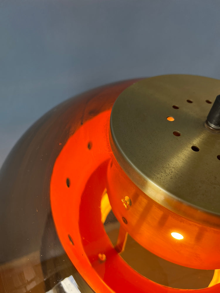 Vintage Pendant Lamp | Doria Leuchten Space Age Lamp | 70s Glass Light