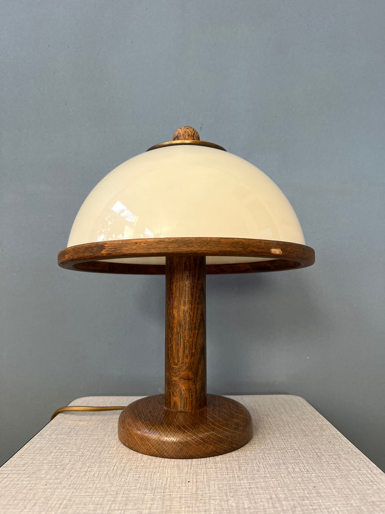 Small Steinhauer Wooden Mushroom Table Lamp