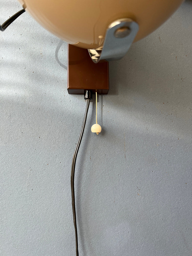 Beige Dijkstra Mushroom Wall Light / Space Age Wall Lamp
