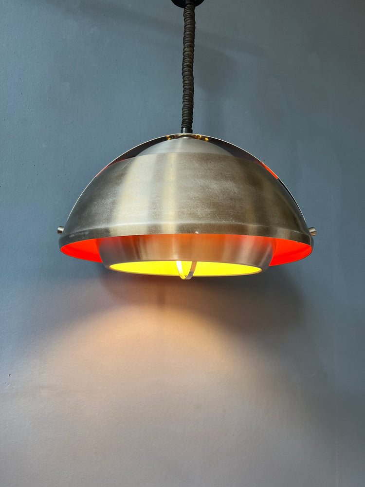 Space Age Lakro Amstelveen Pendant Light | Mid Century Lamp | 70s Retro Lighting