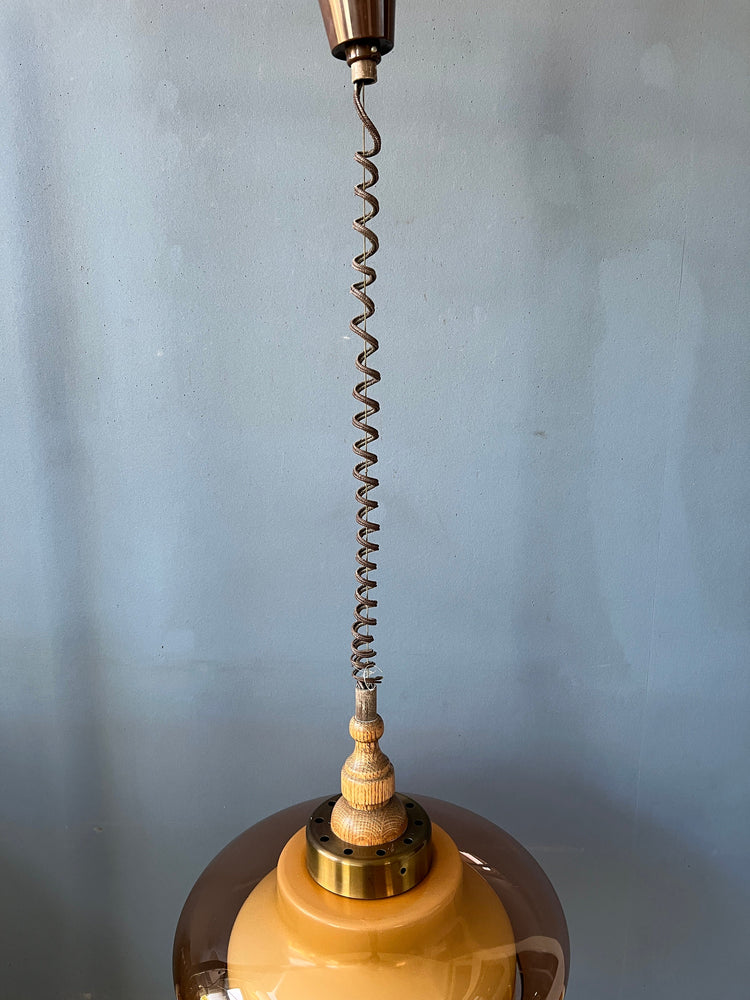 Mid Century Herda Space Age Pendant Light | Vintage Lamp | Retro 70s Ceiling Lighting