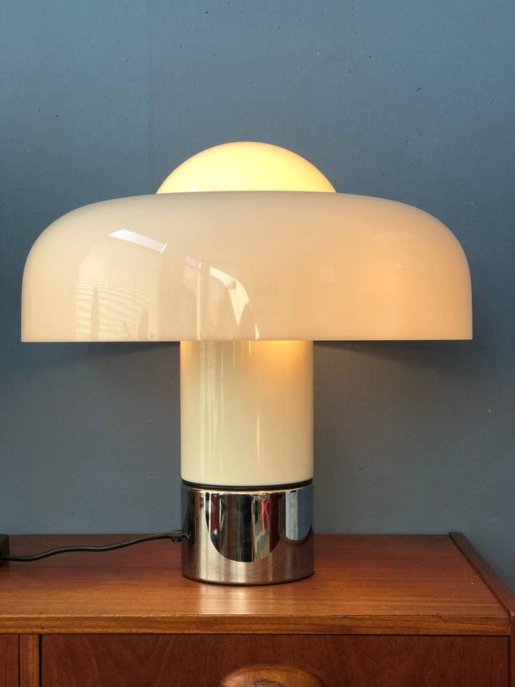 Vintage Guzzini Brumbry / Brumbury Table Lamp by Luigi Massoni | Space Age