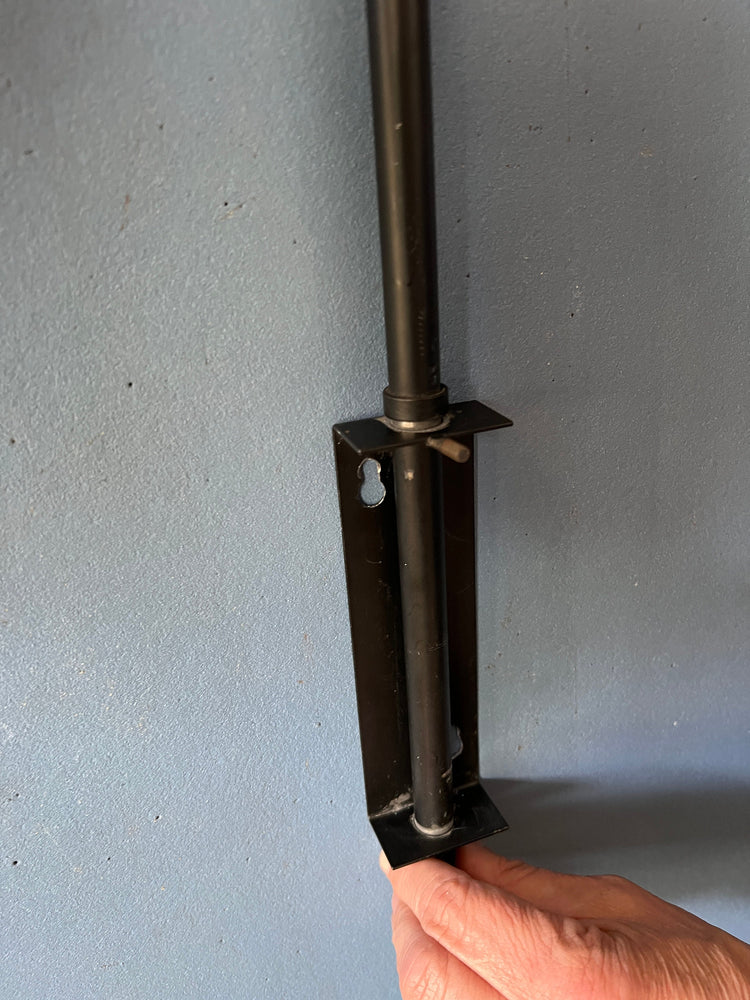 Vintage Space Age Herda Mushroom Arc Wall Lamp | Black and White Mid Century Modern Light