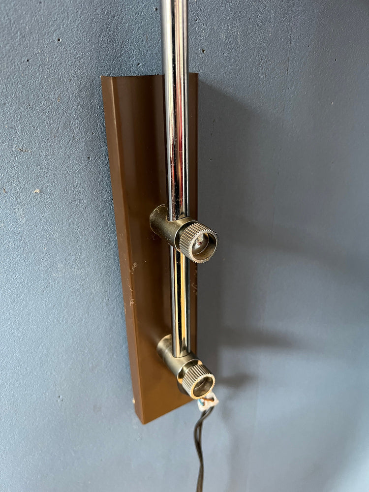 Mid Century Dijkstra Swing Arm Wall Light | Guzzini Style Space Age Lamp | Vintage Sconce Lighting