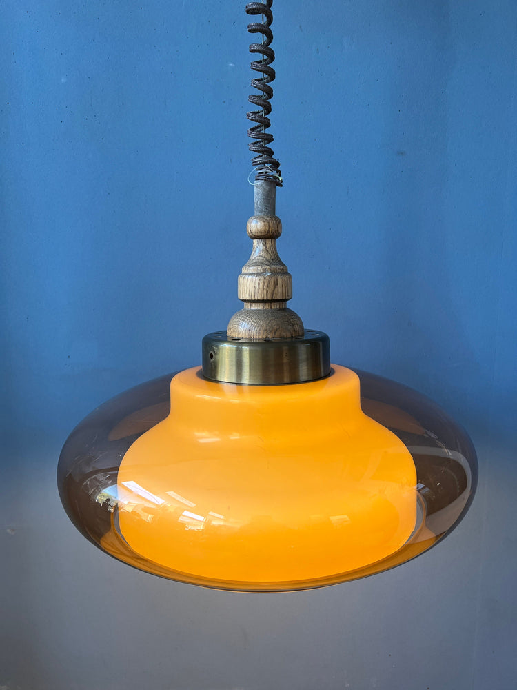 Mid Century Herda Space Age Pendant Light | Vintage Lamp | Retro 70s Ceiling Lighting