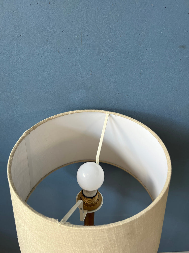 Vintage Hand Carved Wooden Floor Lamp / Mid Century Lamp / Teak Lamp