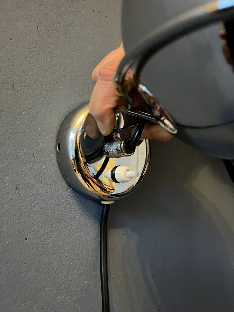 Vintage Chrome GEPO Eyeball Wall Lamp | Space Age Lamp