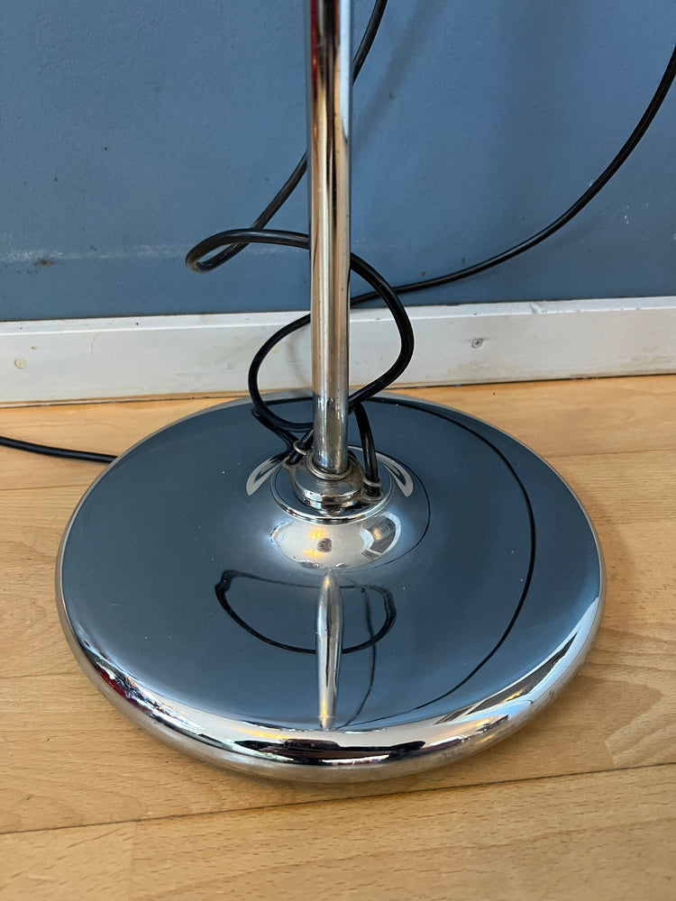 Mid-Century Chrome Herda Eyeball Floor Lamp | Space Age Light | Retro 70s Lighting