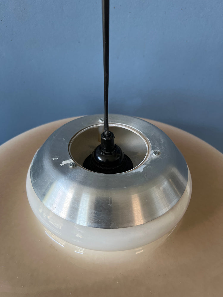 Vintage Space Age Pendant Light by Herda with Acrylic Glass Mushroom Shade