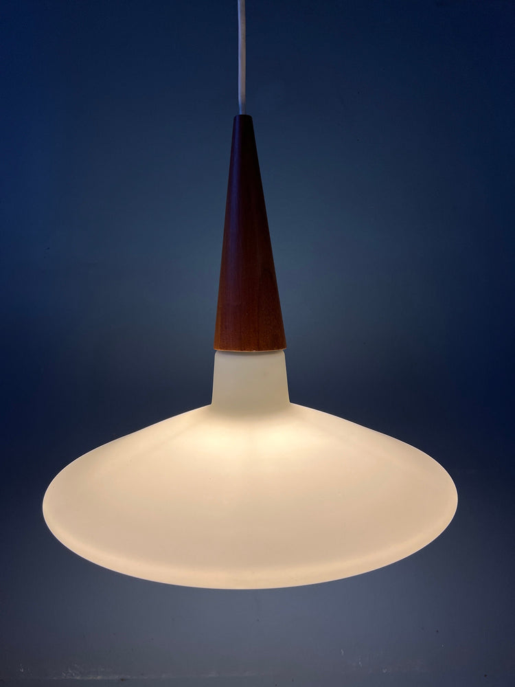 Milk Glass Pendant Light by Louis Kalff for Philips
