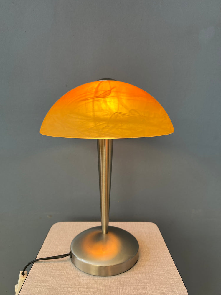 Vintage Mushroom Glass Table Lamp