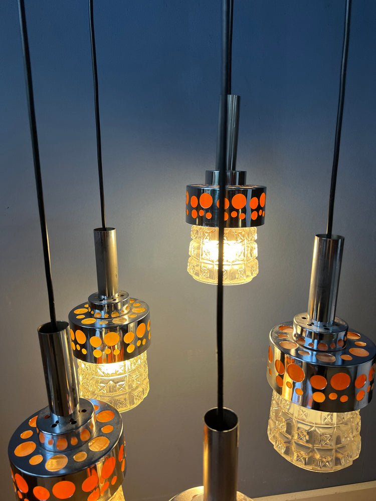 Vintage Massive Cascade Lamp | Space Age Chandelier | Mid Century Pendant Light