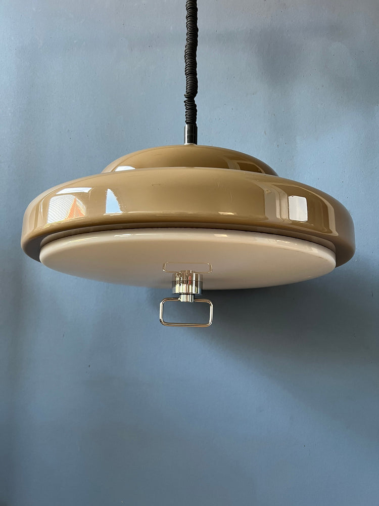 Mid Century Herda Pendant Light / Space Age Ceiling Lamp / Vintage Lighting