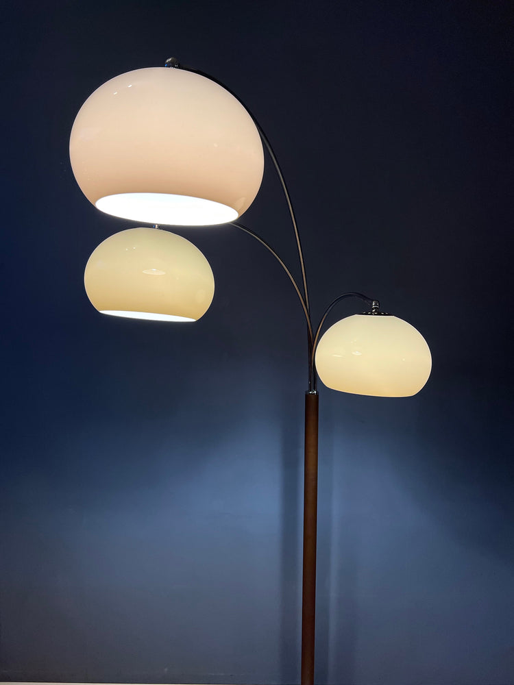 Vintage Dijkstra Mushroom Triple Arc Floorlamp | Space Age Lamp | Mid Century Modern 70s Lighting