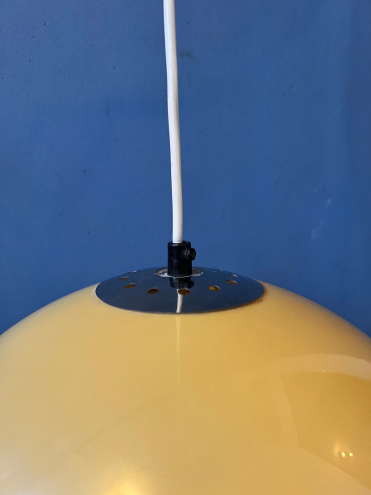 Yellow Space Age Mushroom Pendant Light