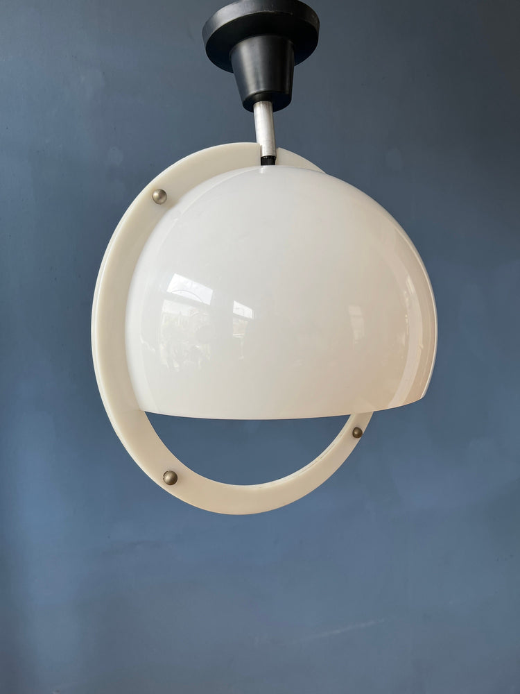 Mid Century Massive Pendant Light / Guzzini Style Space Age Lamp / Vintage 70s Lighting