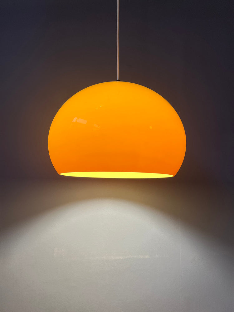 Yellow Space Age Mushroom Pendant Light