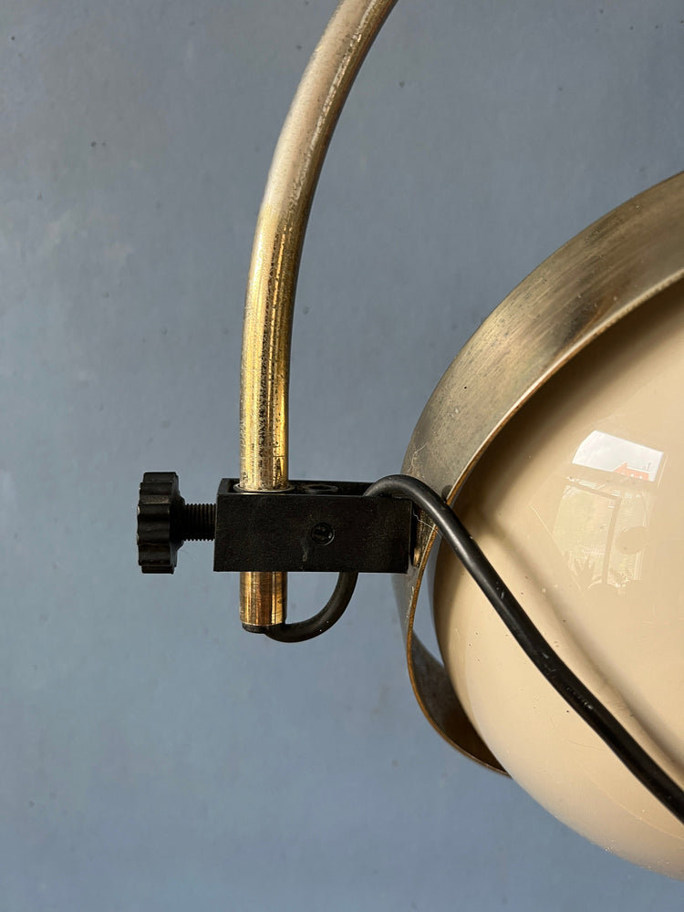 Mid Century Dijkstra Arc Wall Light | Space Age Mushroom Lamp | Vintage 70s Sconce