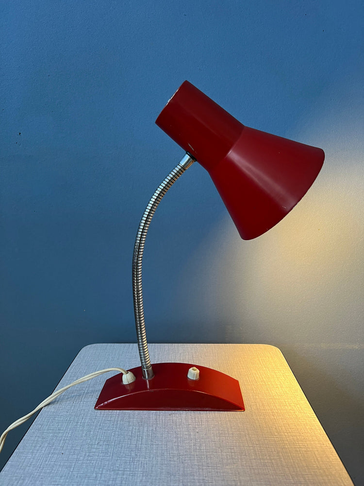 Flexible Vintage Red Space Age Table Lamp
