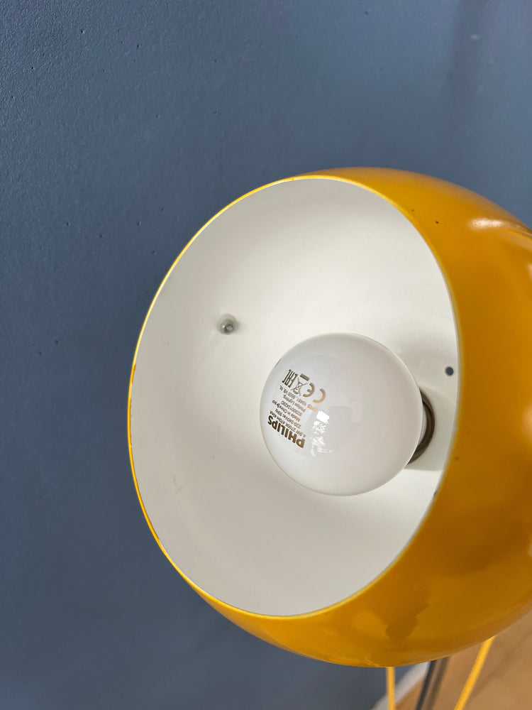 Yellow Vintage Herda Space Age Eyeball Floor Lamp