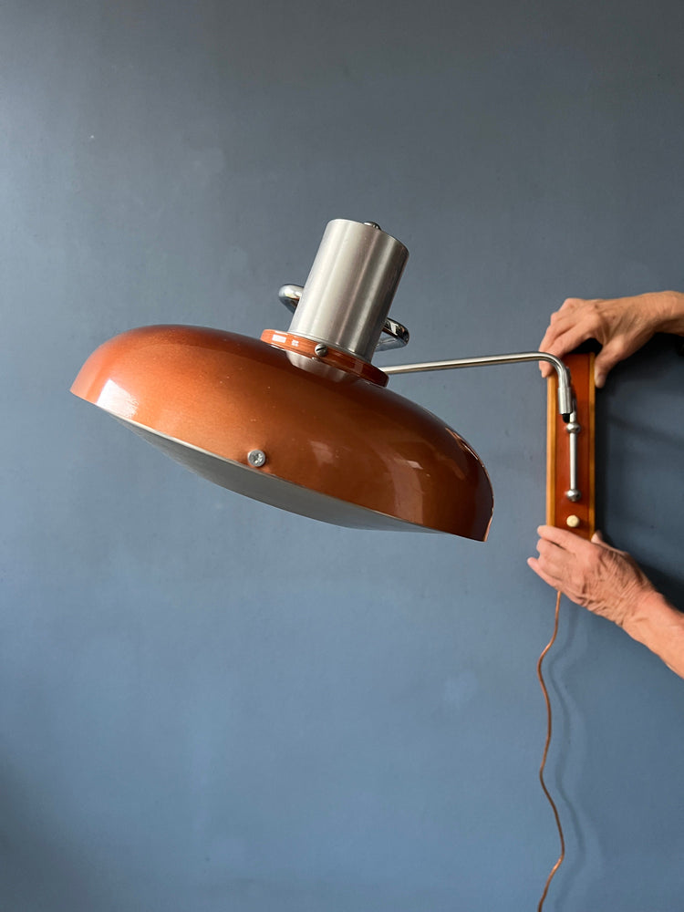Vintage Lakro Swing-Arm Wall Lamp / Space Age Lamp / Mid Century Lamp