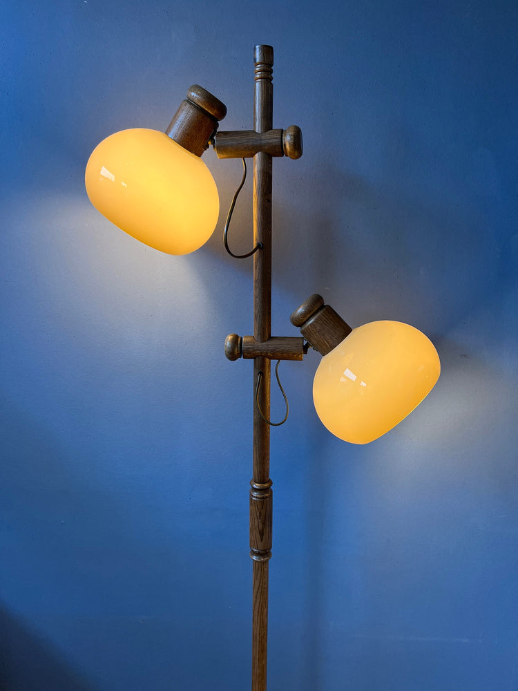 Mid Century Koch and Lowy OMI Mushroom Floor Lamp | Space Age Standing Light