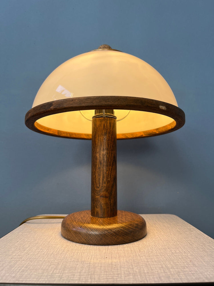 Small Steinhauer Wooden Mushroom Table Lamp